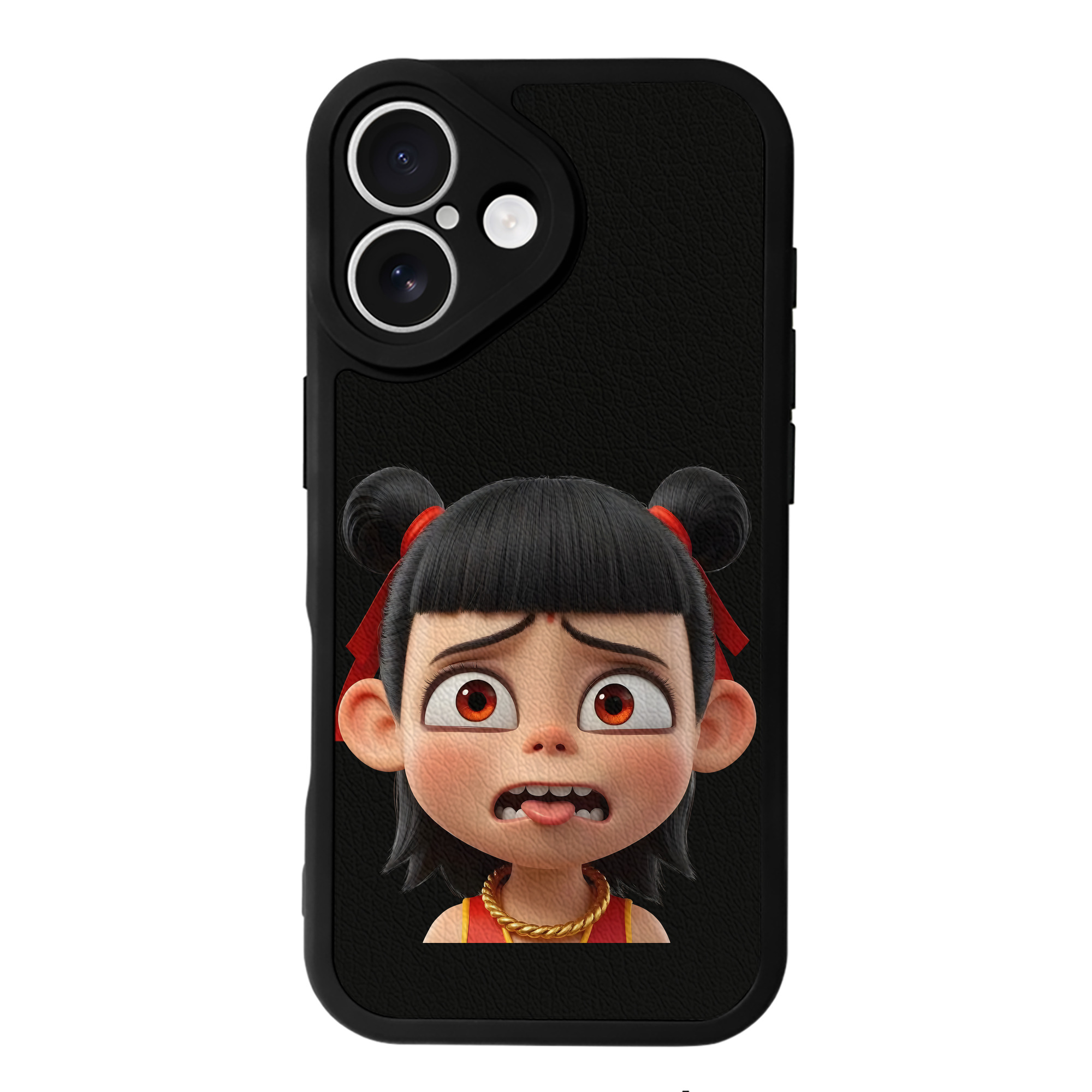 （画像用） Ne Zha 2 ナタ 魔童の大暴れ 【iPhone 16シリーズ対応】シリコンスマホケース（レザー調） 材質：シリコン